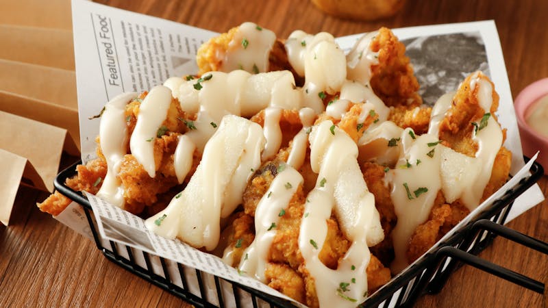 Classic boneless chicken wings crispy golden